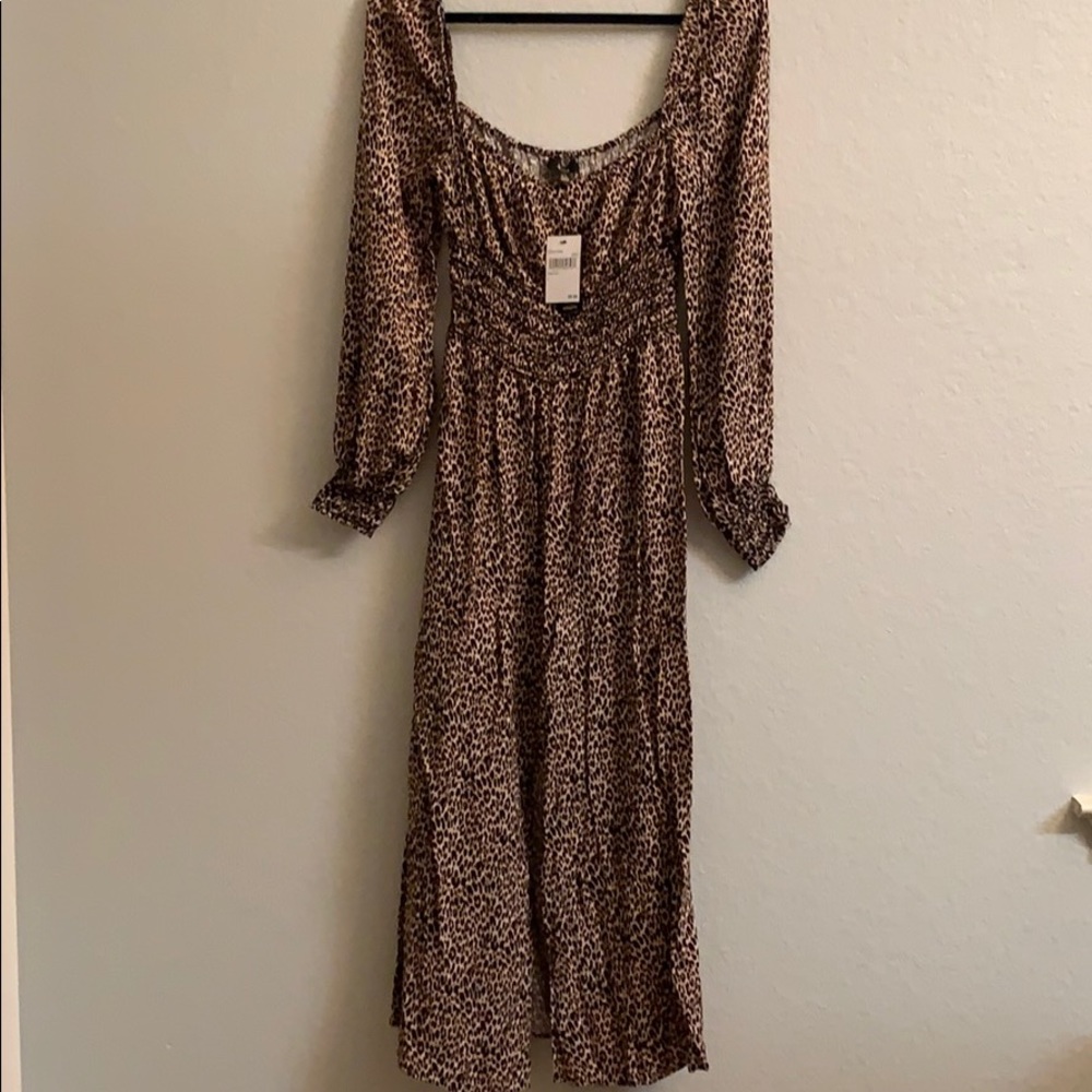 Long Sleeve Cheetah Dress